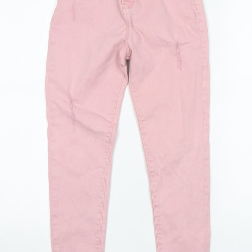 Denim co Girls Pink  Cotton Skinny Jeans Size 10-11 Years  Regular