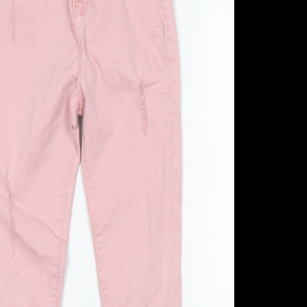 Denim co Girls Pink  Cotton Skinny Jeans Size 10-11 Years  Regular