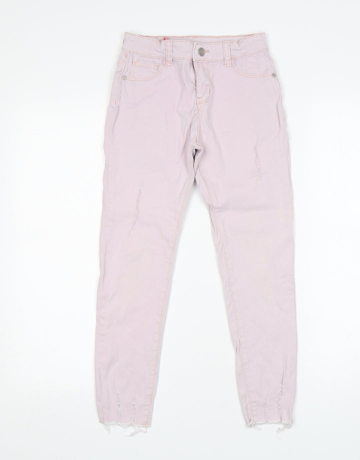 Denim co Girls Pink  Cotton Skinny Jeans Size 9 Years  Regular