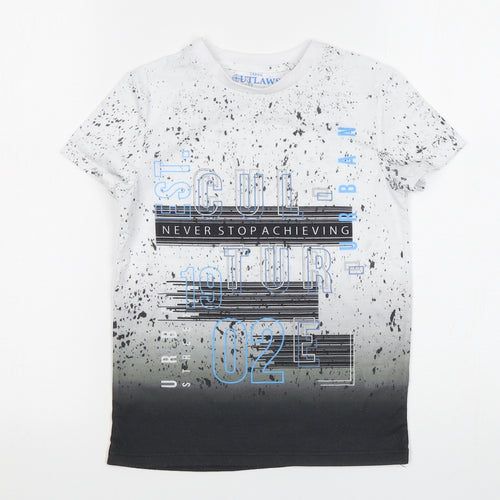 Urban outlaws Boys Multicoloured Polka Dot Polyester Basic T-Shirt Size 6-7 Years Round Neck