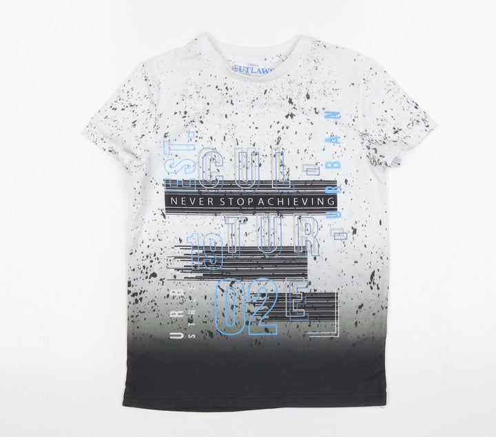 Urban outlaws Boys Multicoloured Polka Dot Polyester Basic T-Shirt Size 6-7 Years Round Neck