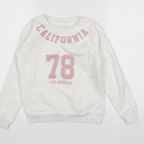 Primark Girls Beige  Cotton Pullover Sweatshirt Size 9-10 Years