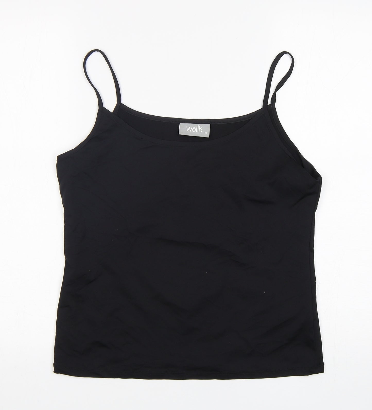 Wallis Womens Black Polyamide Camisole Tank Size 14 Round Neck