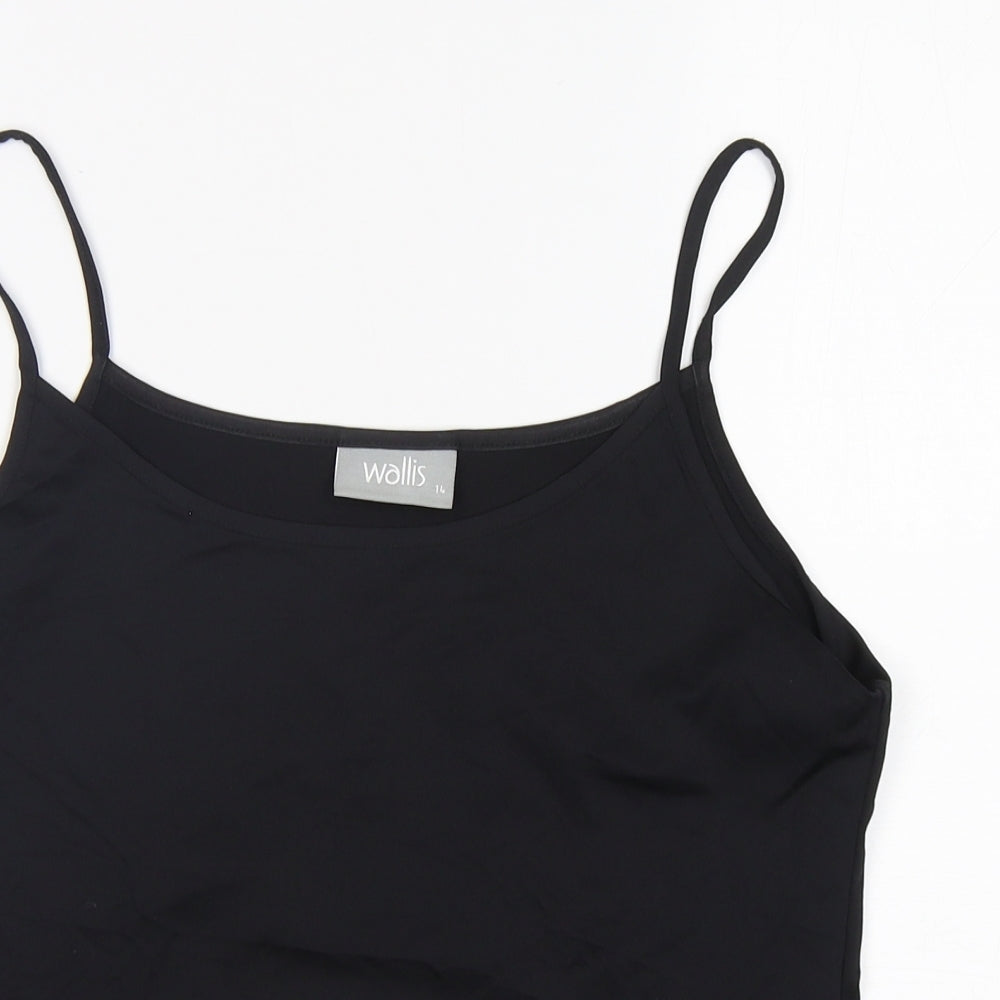 Wallis Womens Black Polyamide Camisole Tank Size 14 Round Neck
