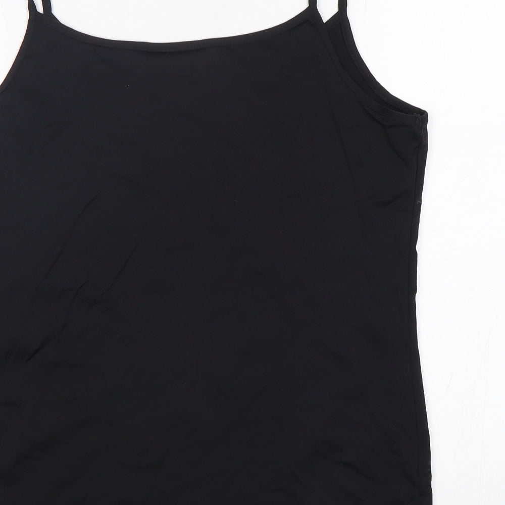 Wallis Womens Black Polyamide Camisole Tank Size 14 Round Neck