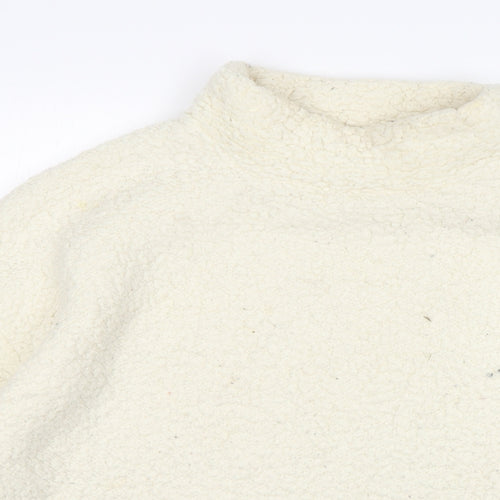 Primark Womens Beige Mock Neck  Polyester Pullover Jumper Size M