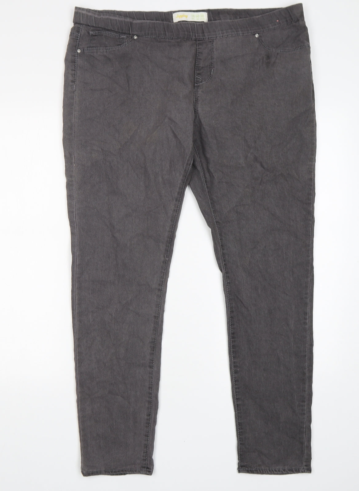 Primark Womens Grey  Cotton Jegging Jeans Size 18 L30 in Regular