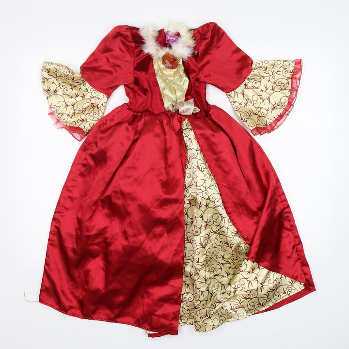 George Girls Red Polyester Ball Gown Size 5-6 Years Round Neck - disney princess