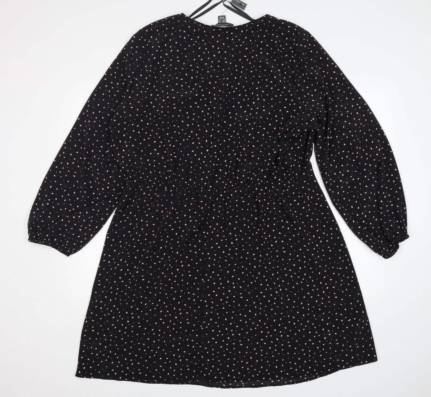 Primark Womens Multicoloured Polka Dot Polyester A-Line  Size 20  V-Neck
