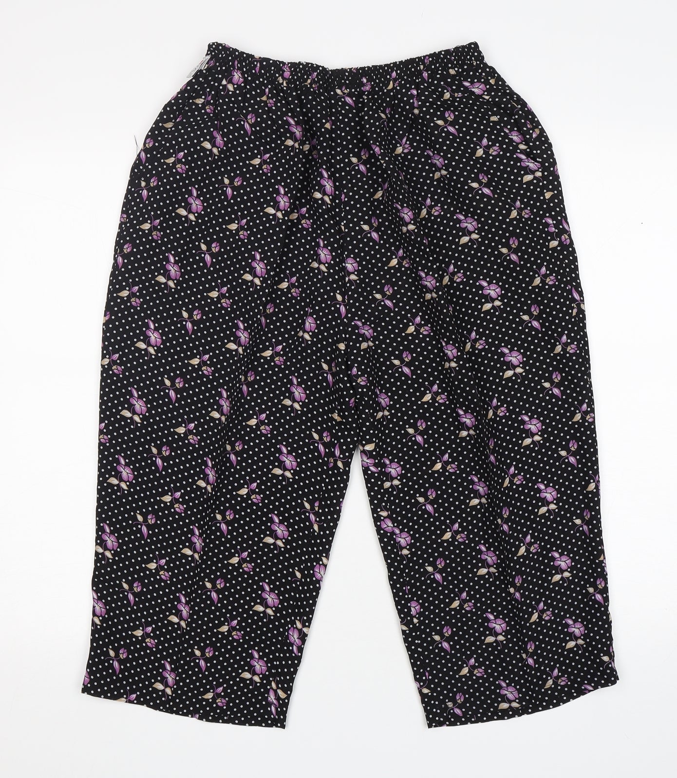 fashion  Womens Black Polka Dot  Skimmer Shorts Size 2XL L18 in Regular