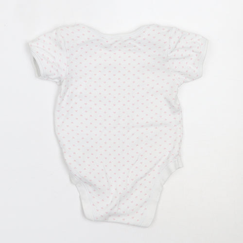 George Girls White  Cotton Babygrow One-Piece Size 12-18 Months
