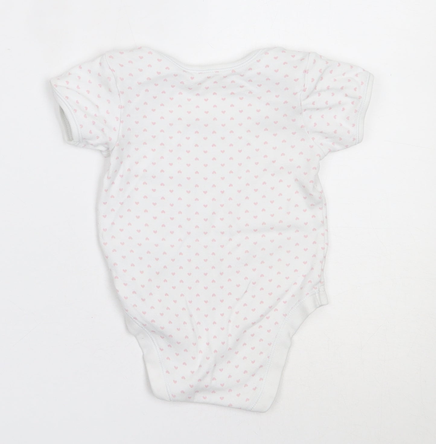 George Girls White  Cotton Babygrow One-Piece Size 12-18 Months