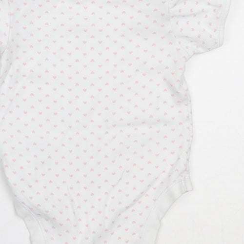 George Girls White  Cotton Babygrow One-Piece Size 12-18 Months