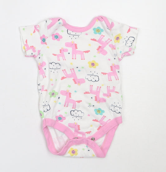 Dunnes Stores Girls White  Cotton Babygrow One-Piece Size 3-6 Months