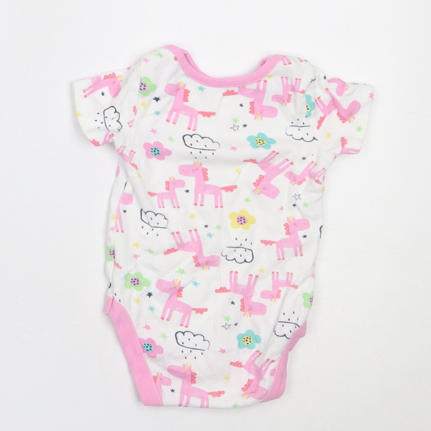 Dunnes Stores Girls White  Cotton Babygrow One-Piece Size 3-6 Months