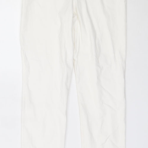 Vesper Womens White  Viscose Capri Trousers Size 8 L27.5 in Regular