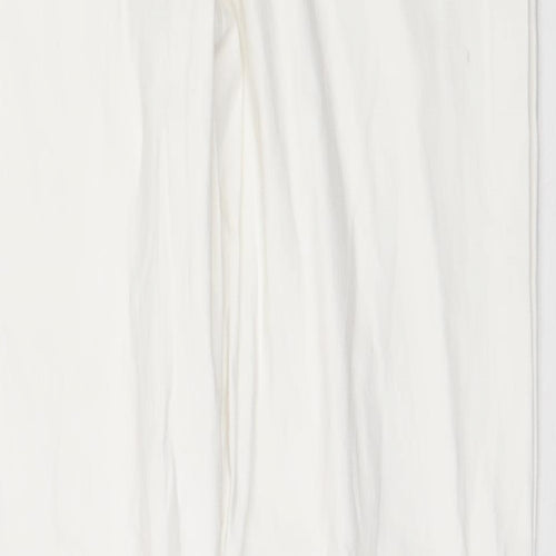 Vesper Womens White  Viscose Capri Trousers Size 8 L27.5 in Regular