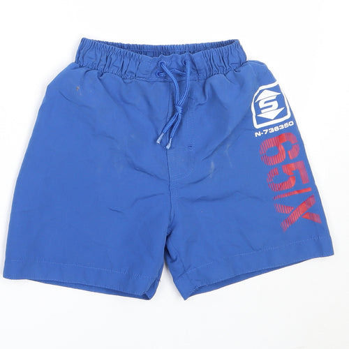 Matalan Boys Blue  Polyester Bermuda Shorts Size 4-5 Years  Regular