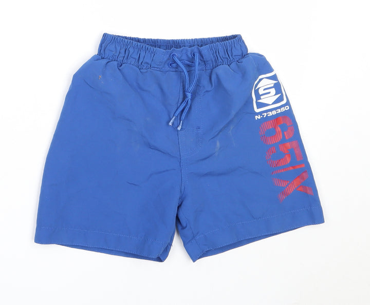 Matalan Boys Blue Polyester Bermuda Shorts Size 4-5 Years Regular