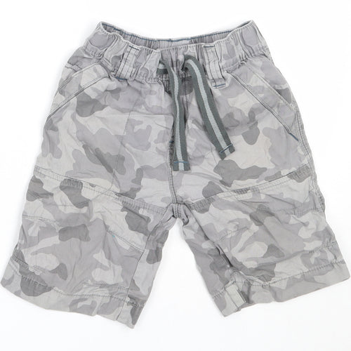 NEXT Boys Grey Camouflage Cotton Bermuda Shorts Size 4 Years  Regular