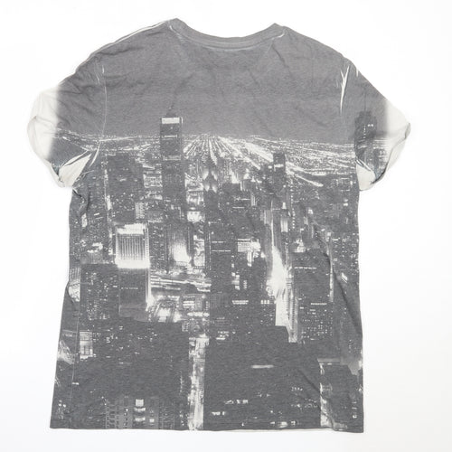 NEXT Mens Grey  Polyester  T-Shirt Size XL Round Neck  - chicago