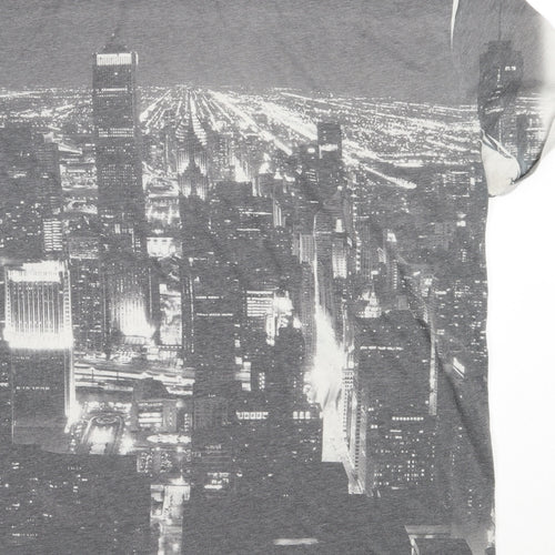 NEXT Mens Grey  Polyester  T-Shirt Size XL Round Neck  - chicago