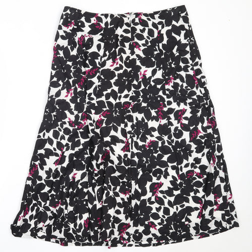 Debenhams Womens Black  Cotton Flare Skirt Size 14