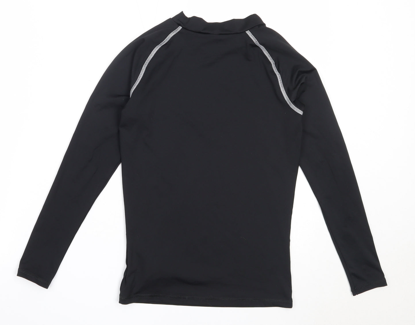 Kipsta Boys Black  Polyester Jersey T-Shirt Size 14 Years Round Neck