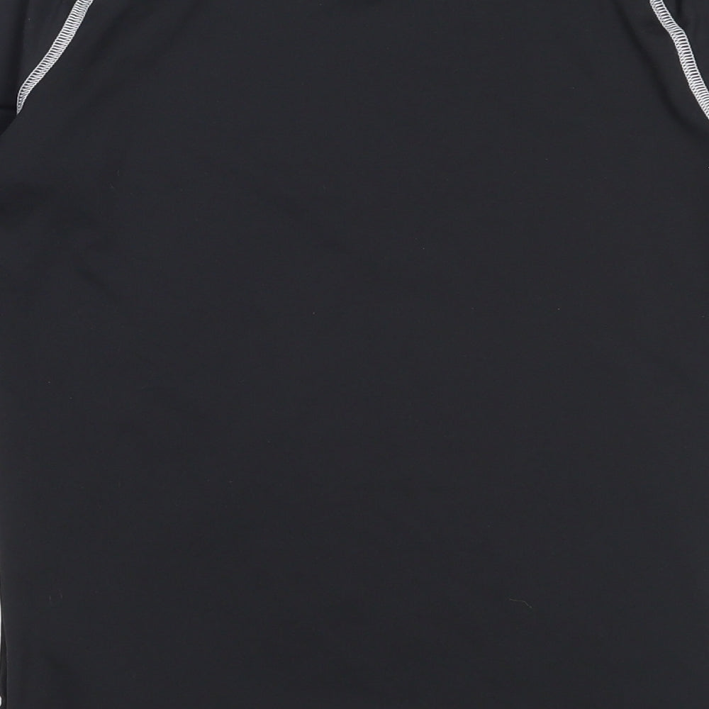 Kipsta Boys Black  Polyester Jersey T-Shirt Size 14 Years Round Neck