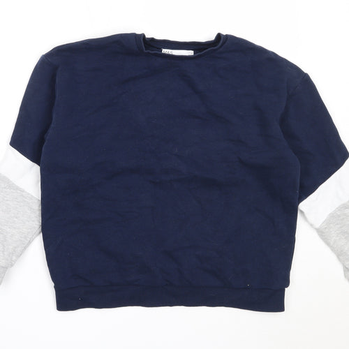 Marks and Spencer Boys Blue  Cotton Pullover Sweatshirt Size 9-10 Years