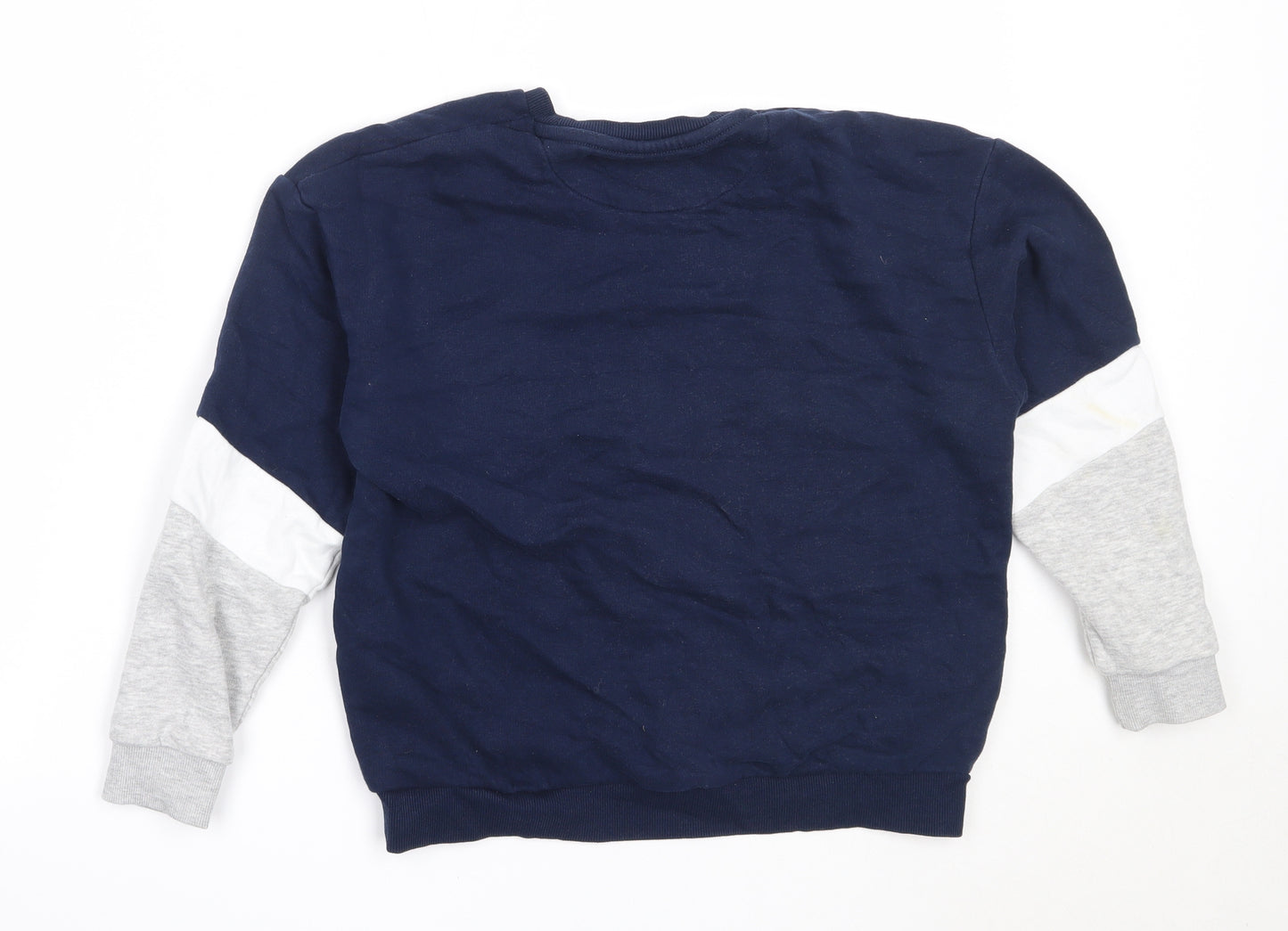 Marks and Spencer Boys Blue  Cotton Pullover Sweatshirt Size 9-10 Years