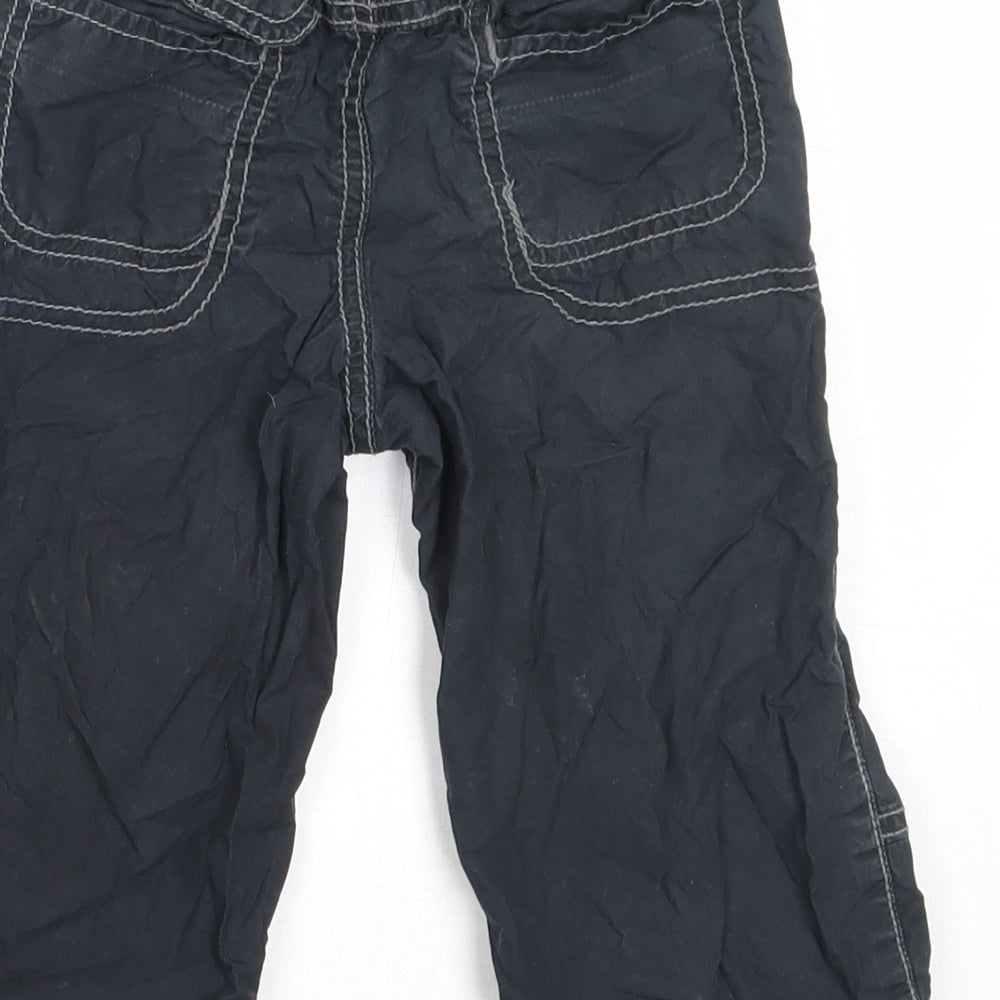 Marks and Spencer Boys Blue  Cotton Cargo Trousers Size 12-18 Months
