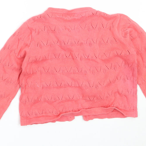 F&F Girls Pink  Cotton Cardigan Jumper Size 12-18 Months