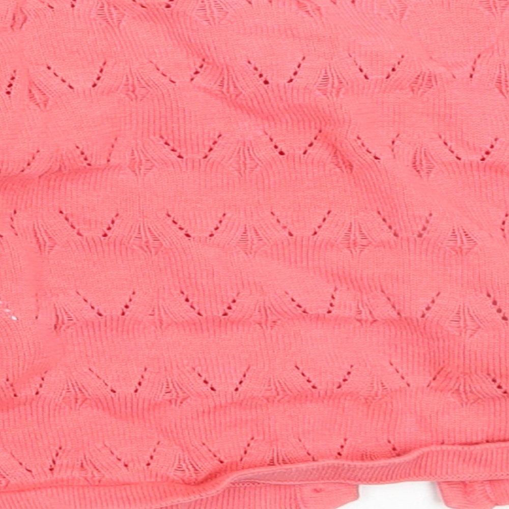F&F Girls Pink  Cotton Cardigan Jumper Size 12-18 Months