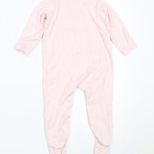 George Girls Pink  Cotton Babygrow One-Piece Size 12-18 Months