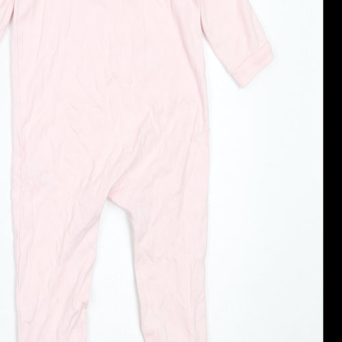 George Girls Pink  Cotton Babygrow One-Piece Size 12-18 Months