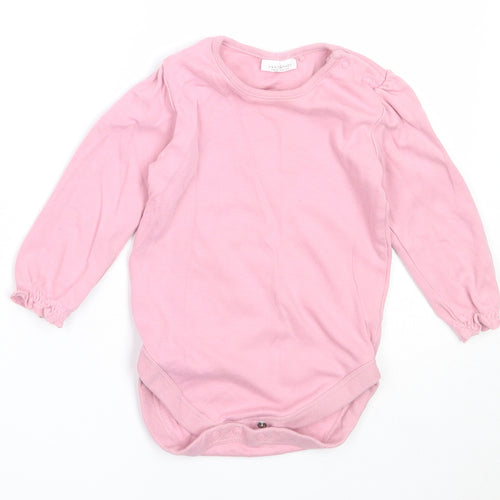 NEXT Girls Pink  Cotton Babygrow One-Piece Size 12-18 Months