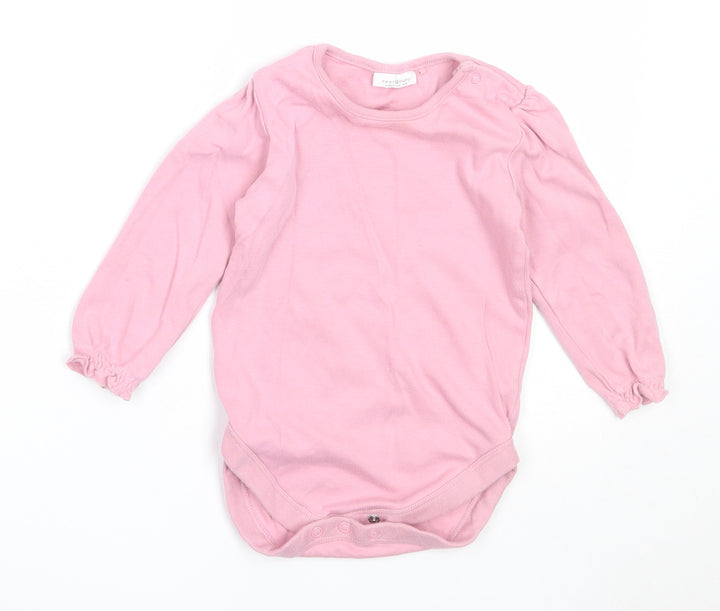NEXT Girls Pink  Cotton Babygrow One-Piece Size 12-18 Months