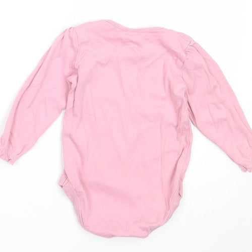 NEXT Girls Pink  Cotton Babygrow One-Piece Size 12-18 Months