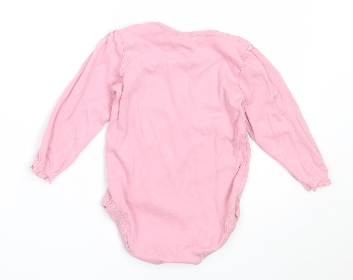 NEXT Girls Pink  Cotton Babygrow One-Piece Size 12-18 Months