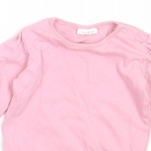 NEXT Girls Pink  Cotton Babygrow One-Piece Size 12-18 Months