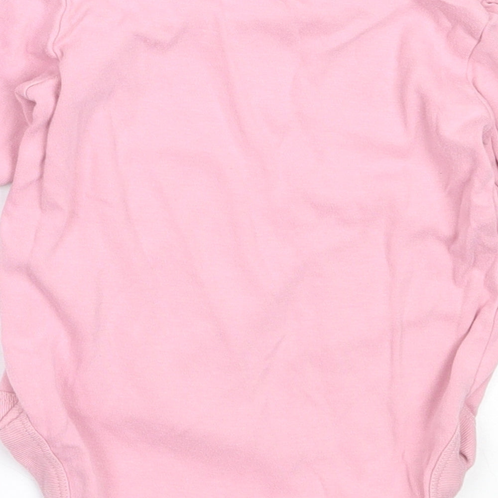NEXT Girls Pink  Cotton Babygrow One-Piece Size 12-18 Months