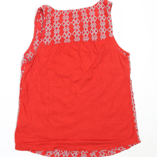 NEXT Womens Red  Cotton Basic Tank Size 10 V-Neck