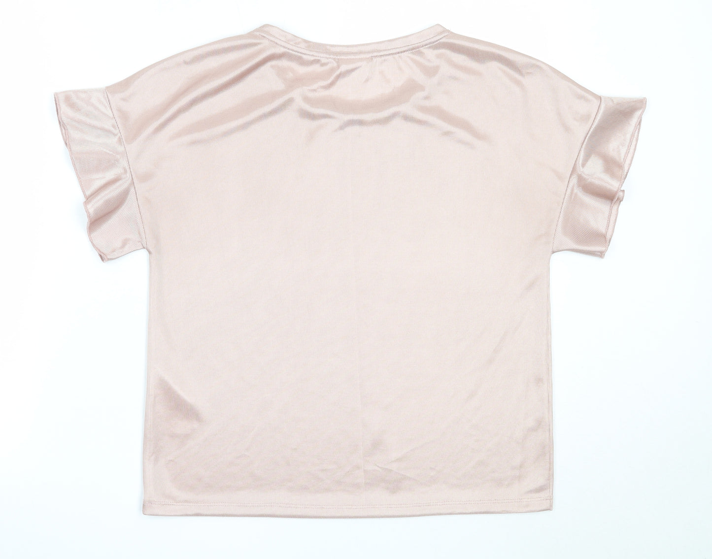 VILA Womens Pink  Polyester Basic Blouse Size S Round Neck