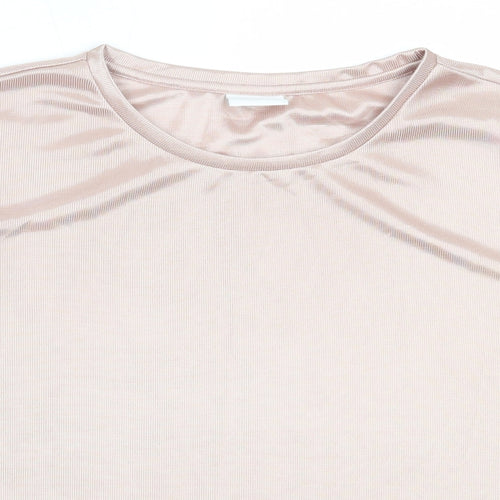 VILA Womens Pink  Polyester Basic Blouse Size S Round Neck