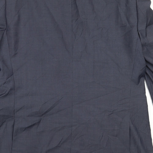 Van Kollem Mens Blue  Wool Jacket Blazer Size 44