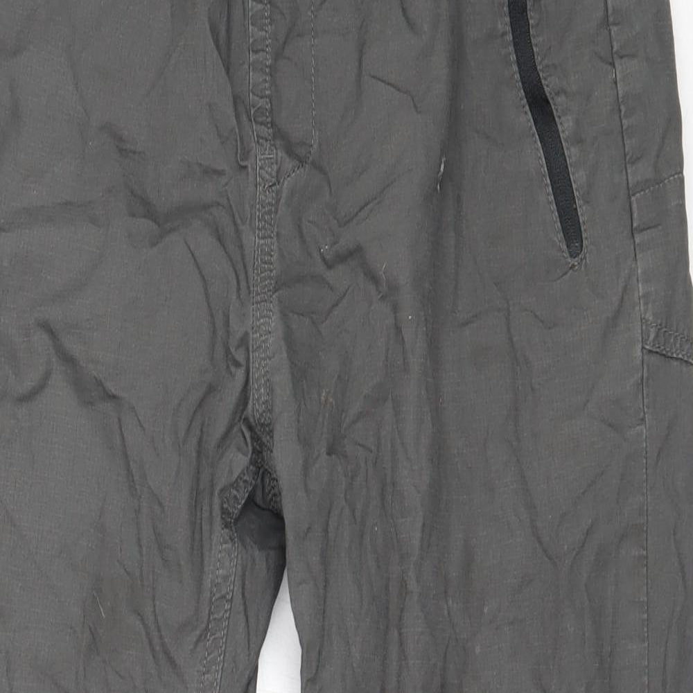 NEXT Boys Green Cotton Cargo Trousers Size 11 Years Regular