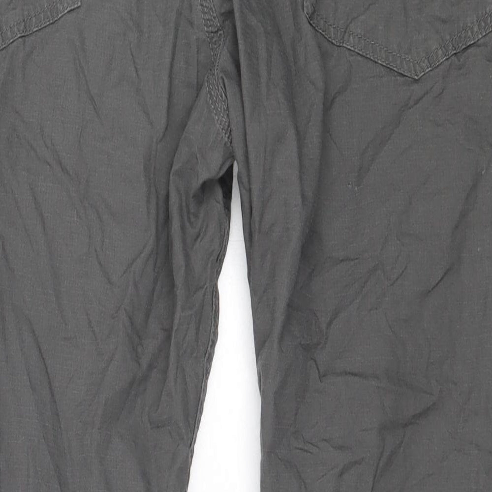 NEXT Boys Green Cotton Cargo Trousers Size 11 Years Regular