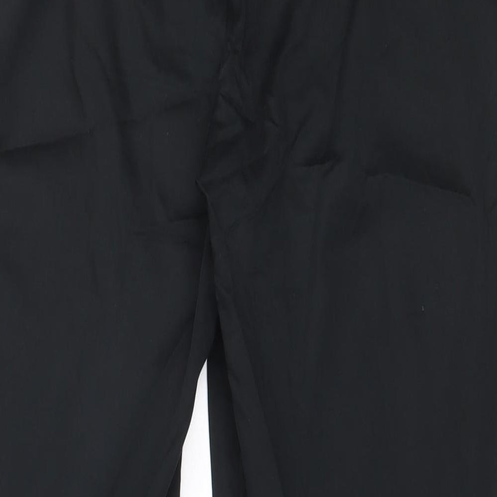 Marks and Spencer Womens Black  Cotton Capri Trousers Size 12 L25 in Regular