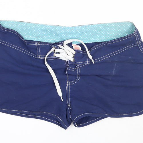 Primark Womens Blue  Polyester Hot Pants Shorts Size 10  Regular